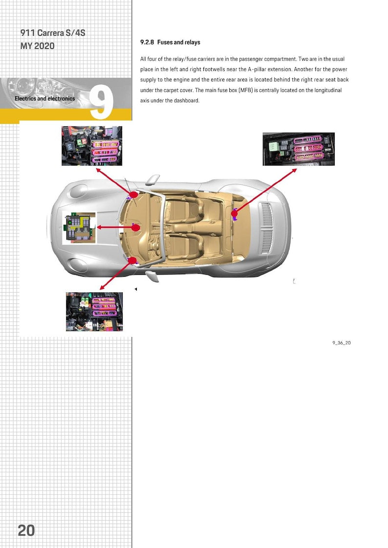 Porsche 911 Carrera S 4S Service Information Technik service manual preview page 7