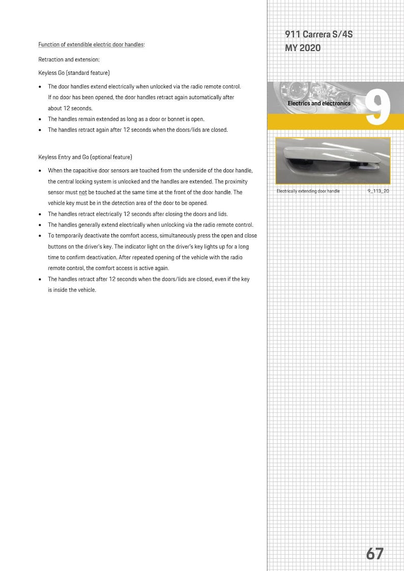 Porsche 911 Carrera S 4S Service Information Technik service manual preview page 10