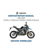 Zontes ZT125 ZT155 U U1 Euro V Service Manual 2021-2025 Motorcycle PDF service repair manual cover