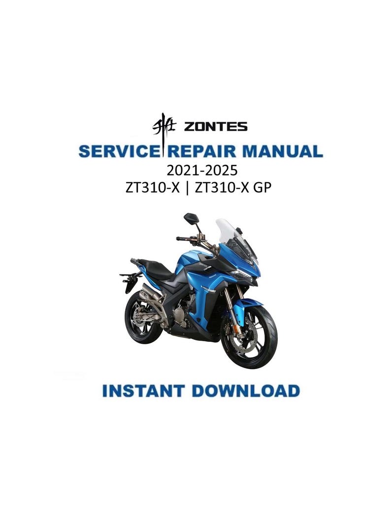 Zontes ZT310-X GP Service Manual 2021-2025 Motorcycle PDF service repair manual cover