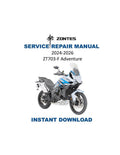 Zontes ZT703-F Service Manual 2024-2026 Adventure Motorcycle PDF service repair manual cover