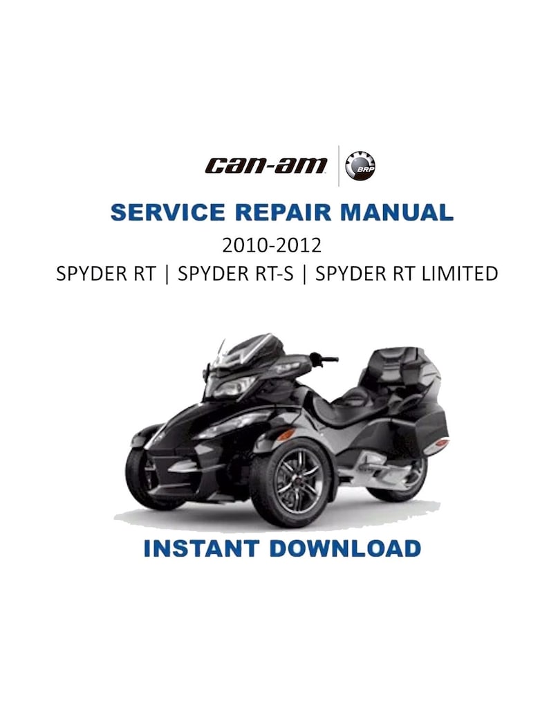 Can Am Spyder RT RTS Service Manual PDF service repair manual cover
