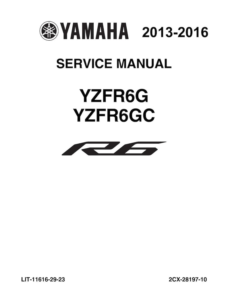 Yamaha YZF-R6 Service Manual service manual preview page 2