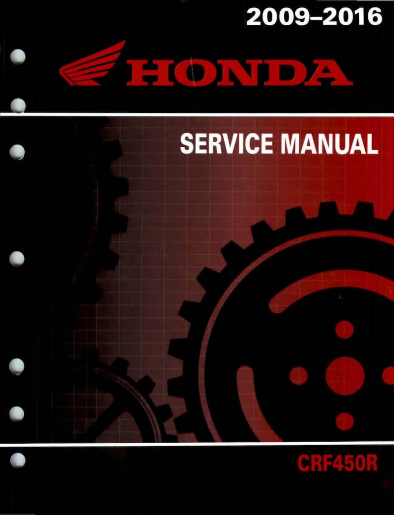 Honda CRF450R Service Manual service manual preview page 2