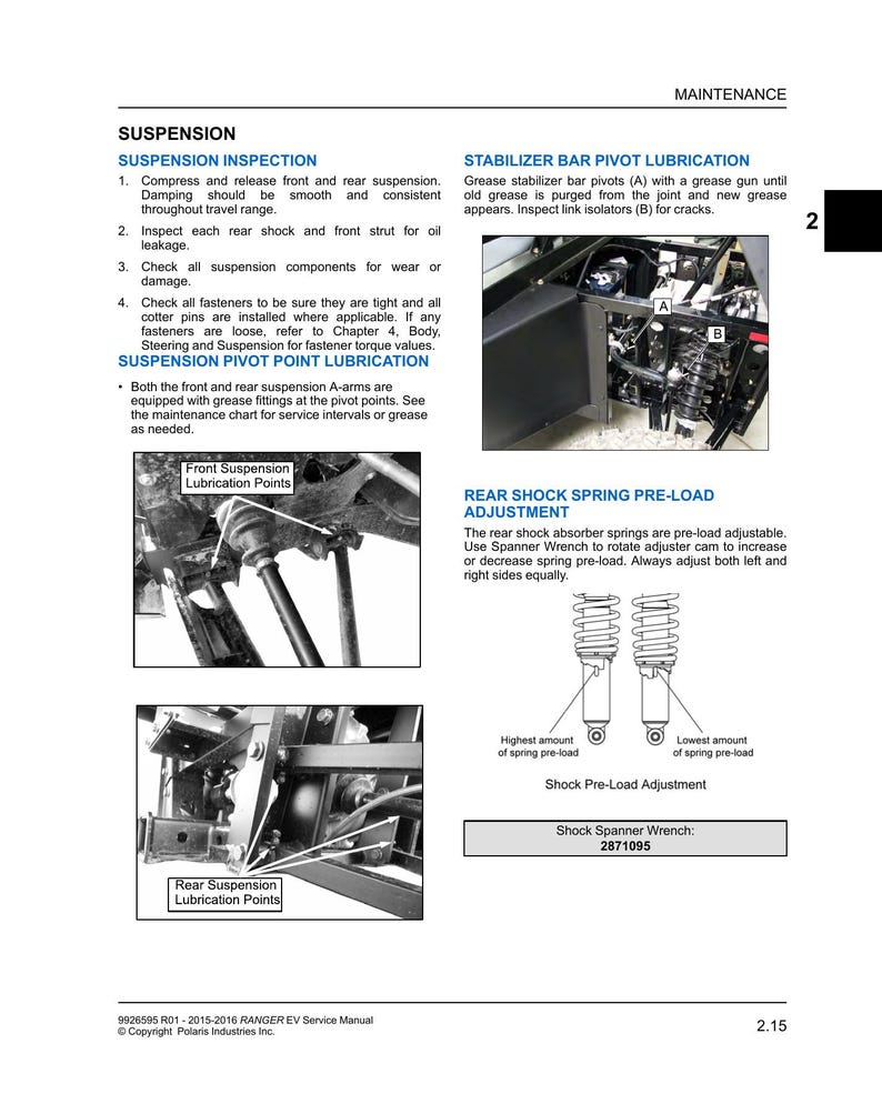 Polaris Ranger EV Service Manual service manual preview page 2
