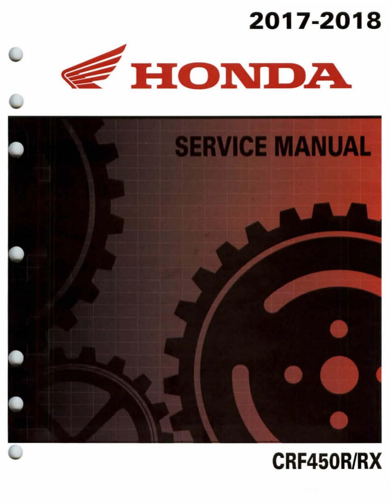 Honda CRF450R CRF450RX Service Manual service manual preview page 2