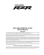 Polaris RZR 570 Service Manual 2017-2021 UTV Repair service manual preview page 2