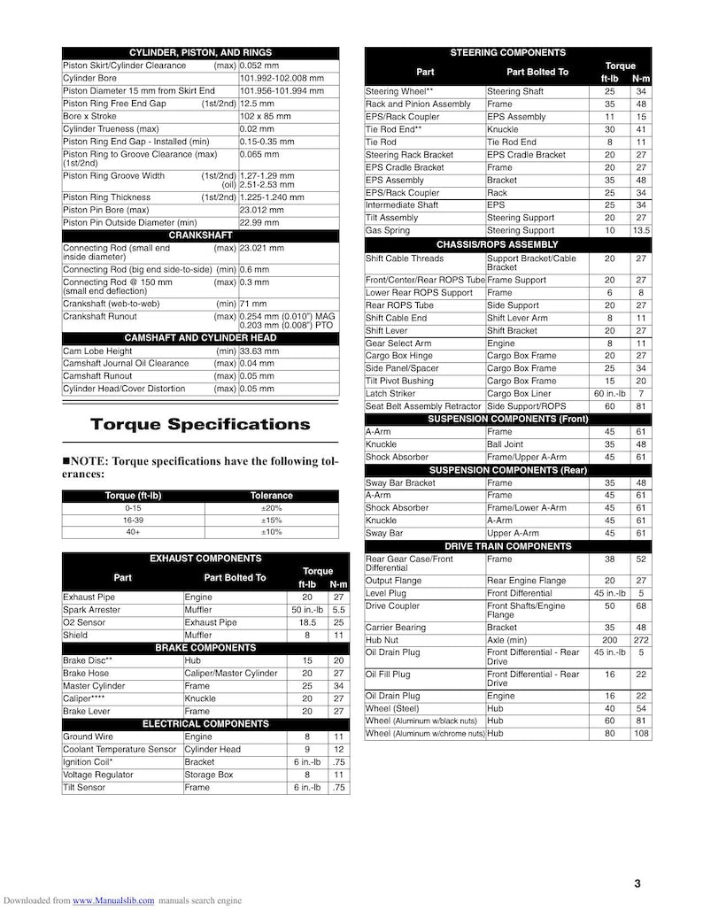 Arctic Cat HDX Crew Service Manual service manual preview page 8