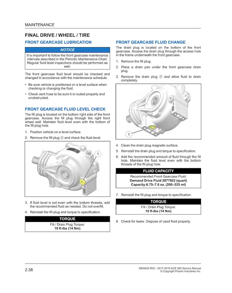 Polaris ACE 900 Service Manual service manual preview page 3