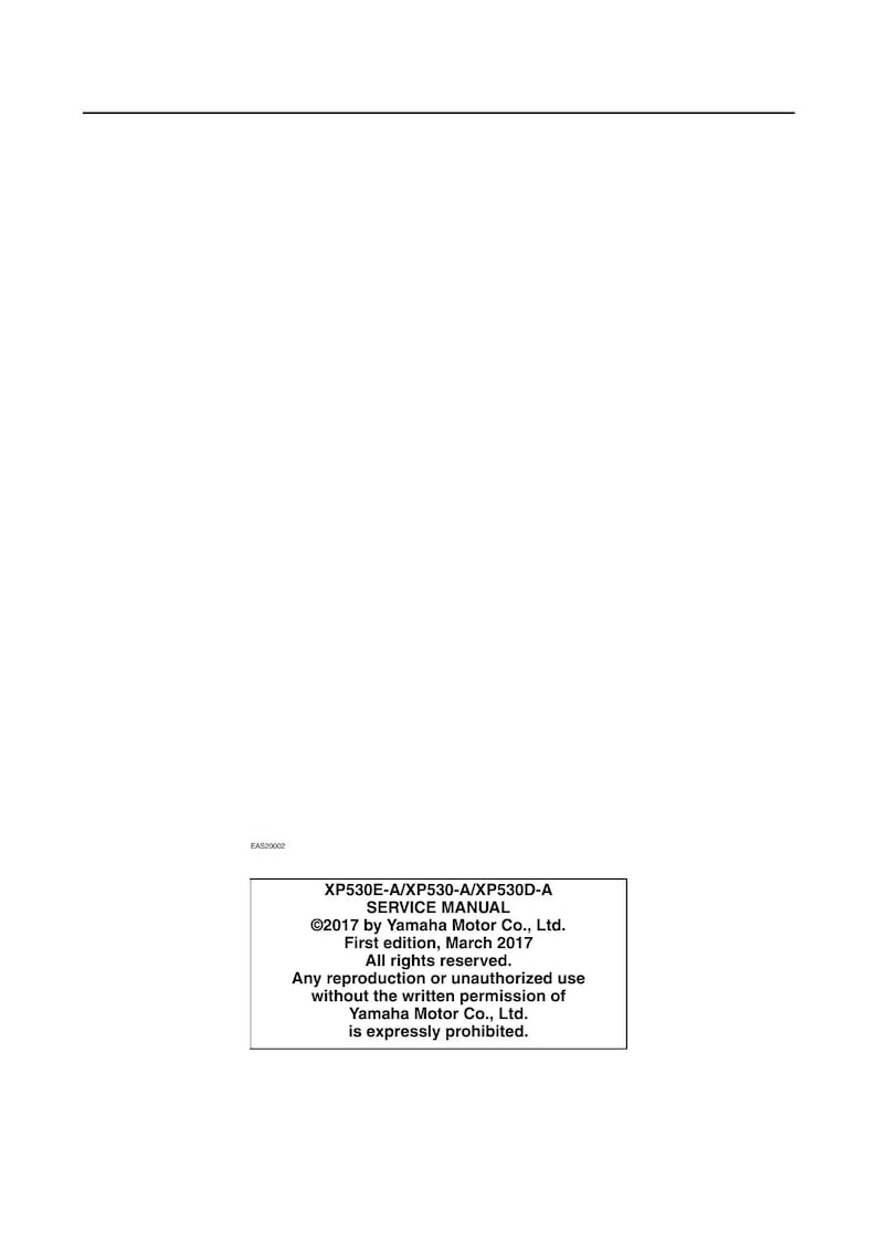 Yamaha TMAX XP530 Service Manual 2017-2021 Scooter service manual preview page 9