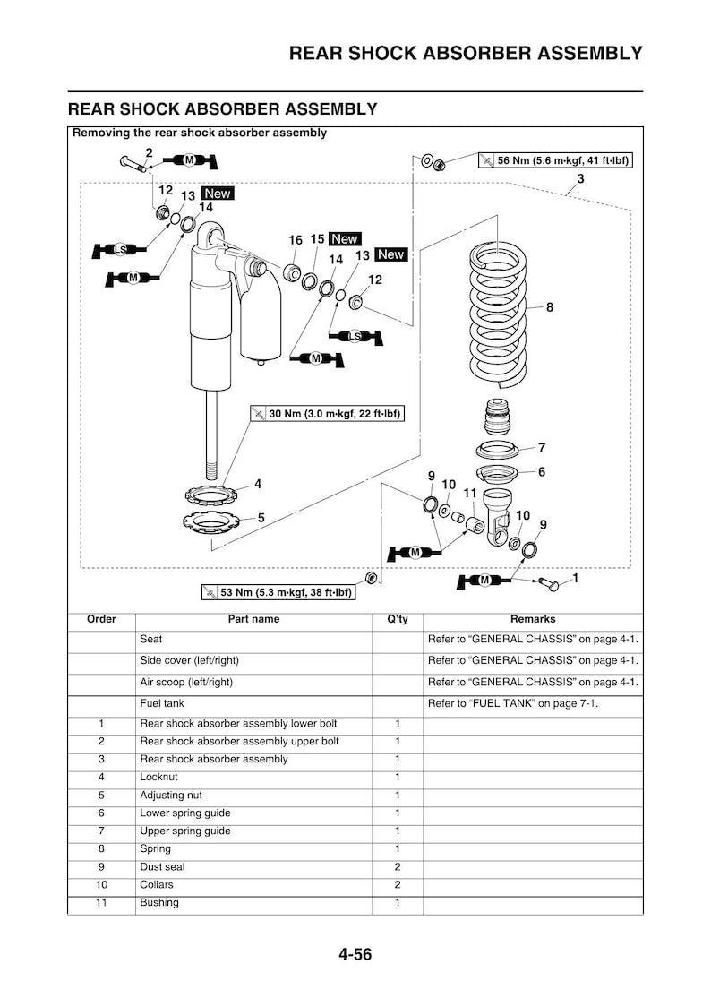 Yamaha YZ250FX Service Manual service manual preview page 4