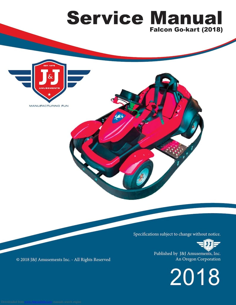 J&J Amusements Falcon Go-kart Service Manual service manual preview page 2