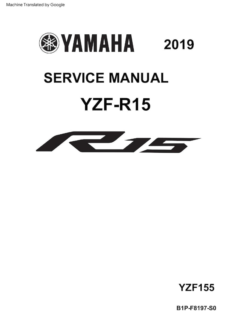 Yamaha YZF-R15 Service Manual service manual preview page 2