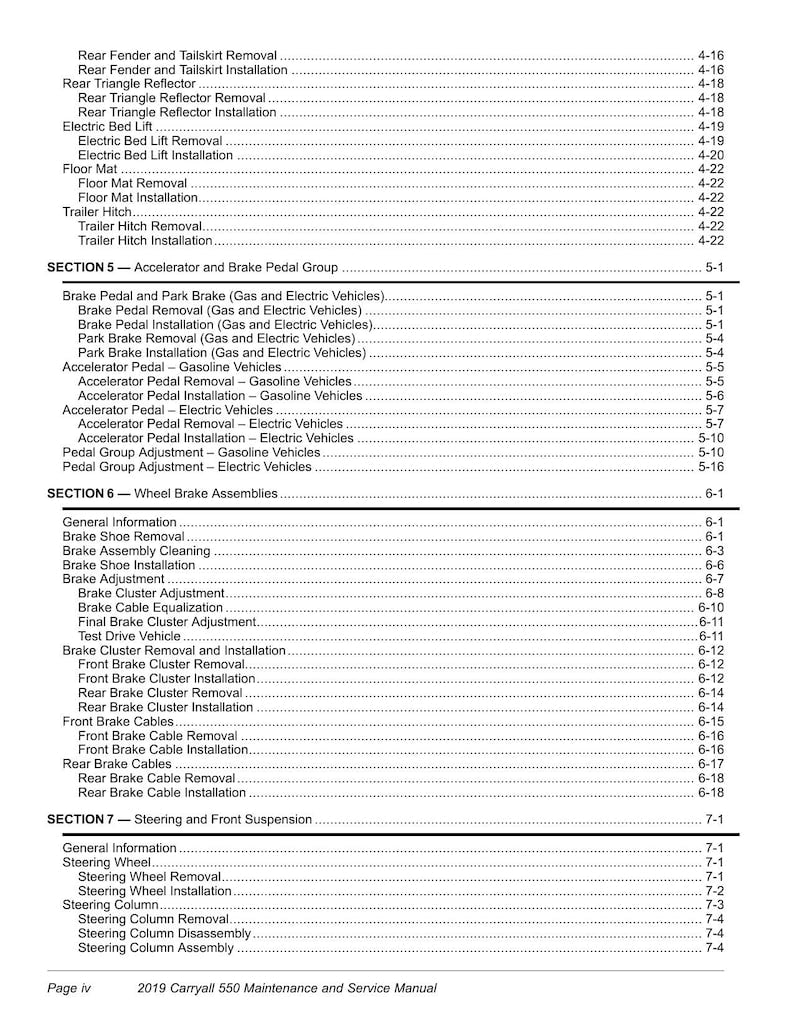Club Car Carryall 550 Service Manual service manual preview page 9
