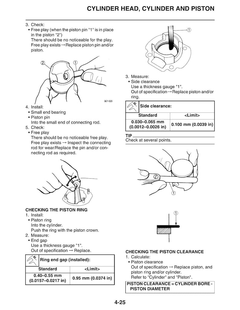 Yamaha YZ250 YZ250X Service Manual 2018-2022 Motorcycle service manual preview page 3