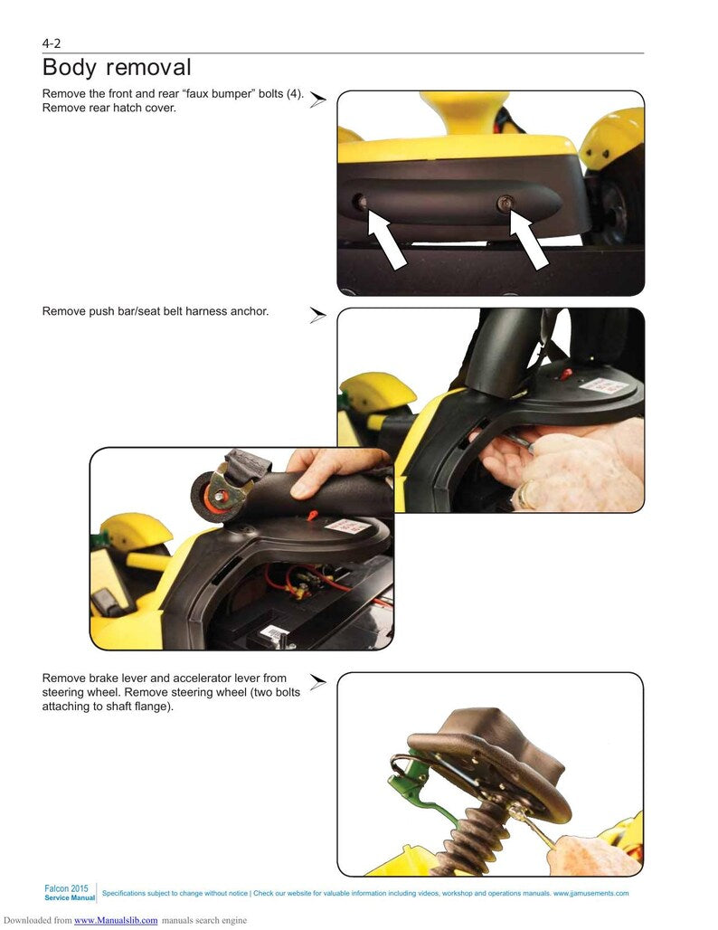 J&J Amusements Falcon Go-kart Service Manual service manual preview page 4