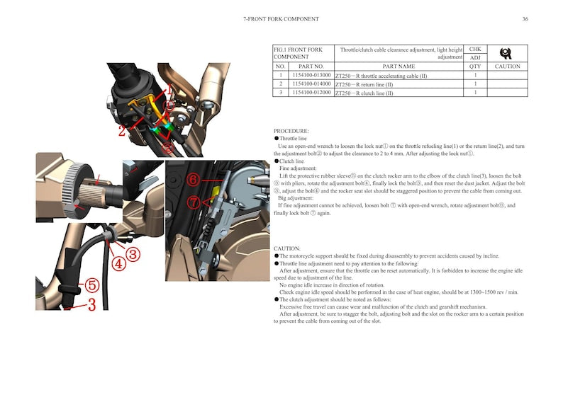 Zontes ZT250-R Service Manual service manual preview page 6