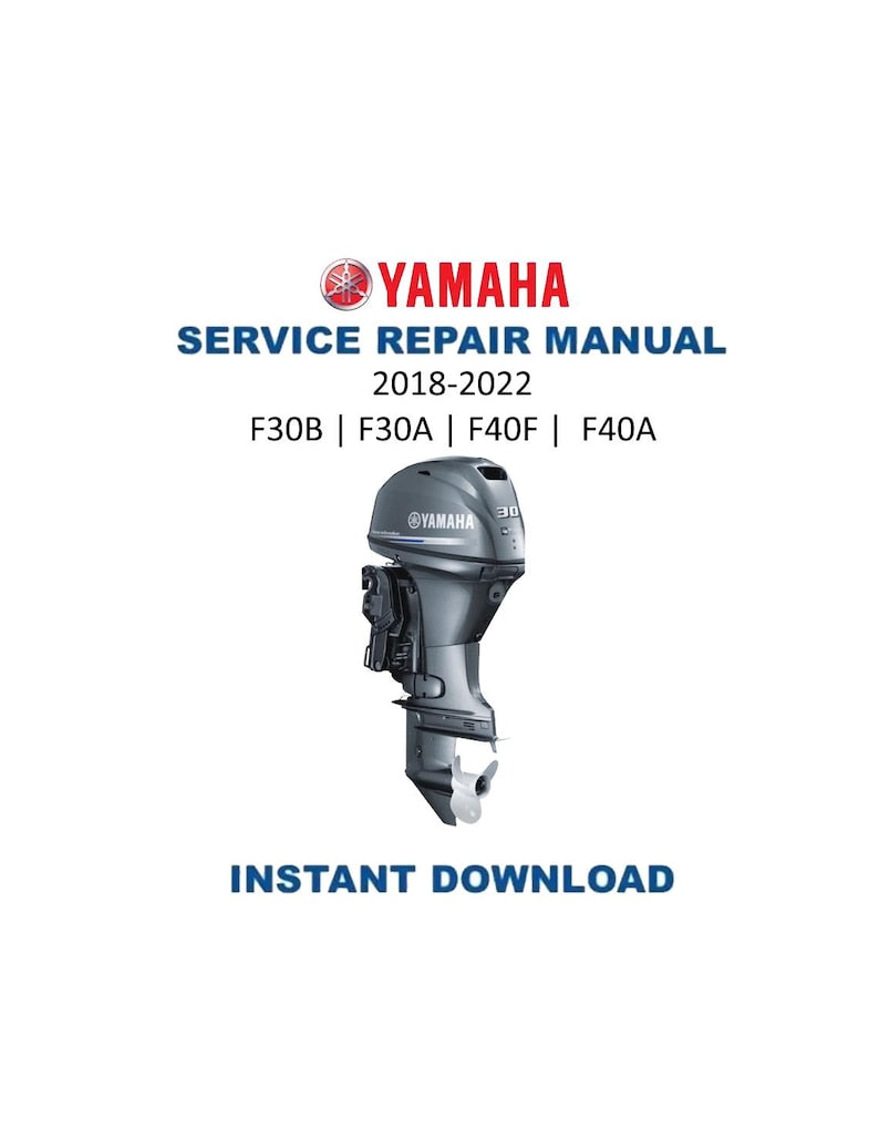 Yamaha F30 F40 Outboard Service Manual PDF service repair manual cover