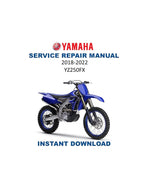 Yamaha YZ250FX Service Manual 2018-2022 Motorcycle PDF service repair manual cover