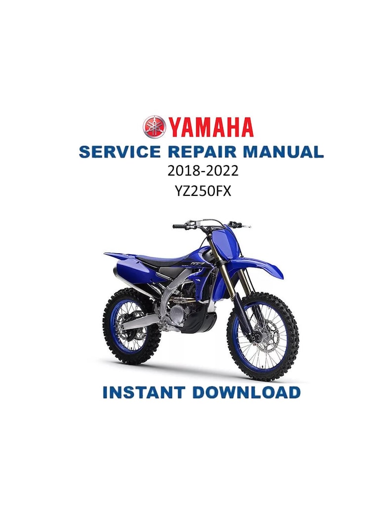 Yamaha YZ250FX Service Manual 2018-2022 Motorcycle PDF service repair manual cover