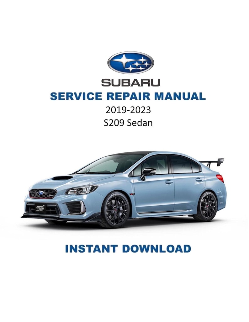 Subaru S209 Service Manual PDF service repair manual cover