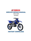 Yamaha YZ250FX Service Manual PDF service repair manual cover