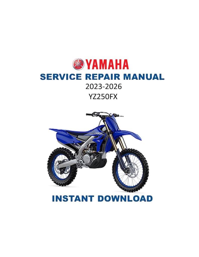 Yamaha YZ250FX Service Manual PDF service repair manual cover
