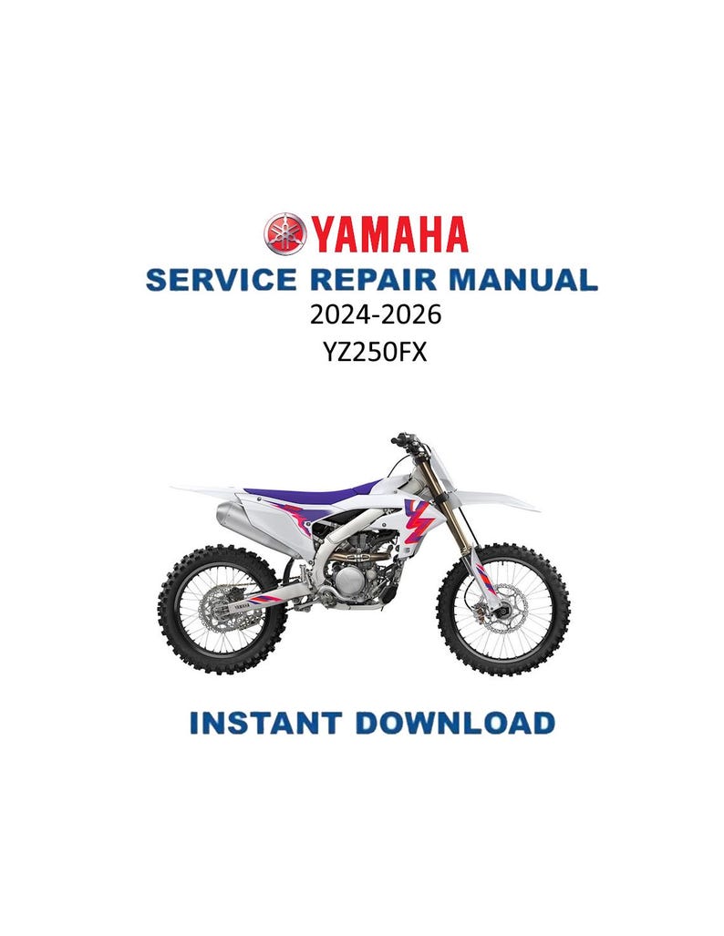 Yamaha YZ250FX Service Manual PDF service repair manual cover