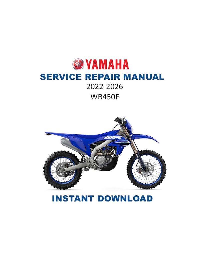 Yamaha WR450F Service Manual PDF service repair manual cover