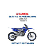 Yamaha YZ250FX Service Manual 2022-2026 Off-Road Motorcycle PDF service repair manual cover