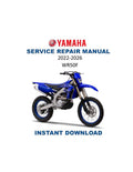 Yamaha WR250F Service Manual PDF service repair manual cover