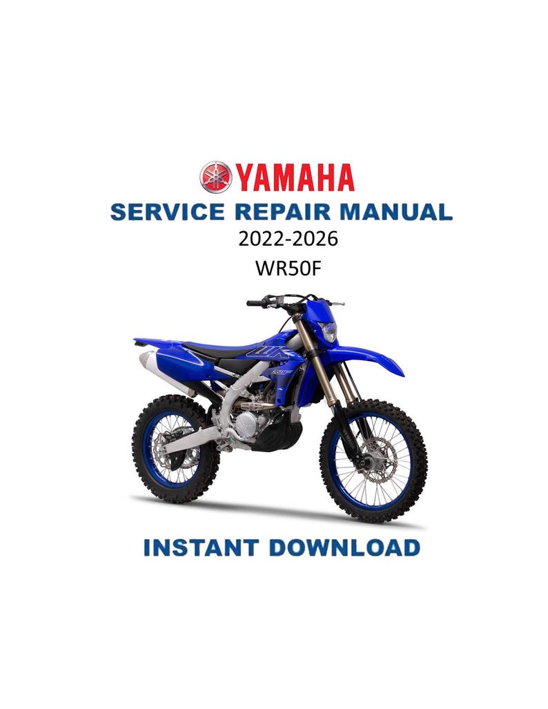 Yamaha WR250F Service Manual PDF service repair manual cover