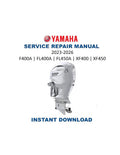 Yamaha F400A F450A XF400 xf450 Outboard Service Manual 2023-2026 PDF service repair manual cover