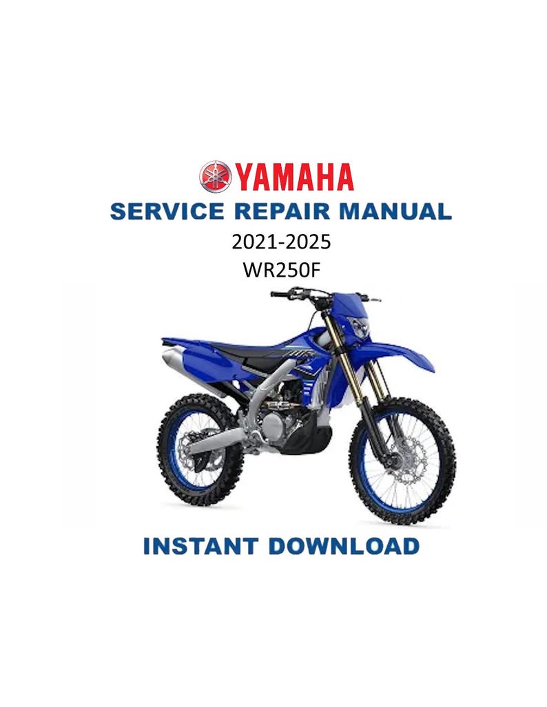 Yamaha WR250F Service Manual PDF service repair manual cover