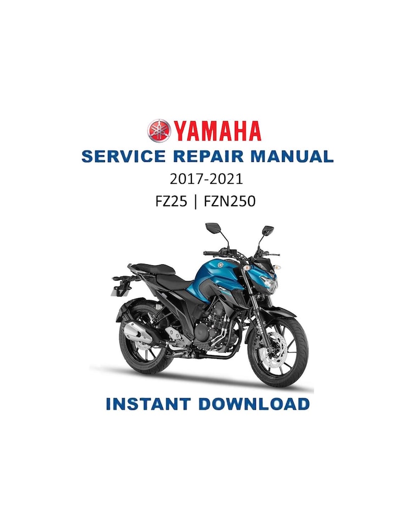 Yamaha FZ25 FZN250 Service Manual PDF service repair manual cover