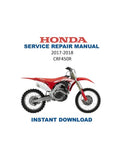 Honda CRF450R CRF450RX Service Manual PDF service repair manual cover