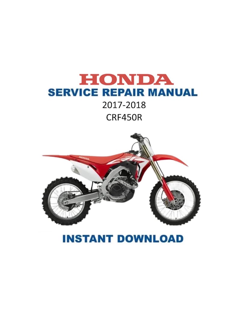 Honda CRF450R CRF450RX Service Manual PDF service repair manual cover