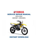 Yamaha WR250F WR250FG Service Manual PDF service repair manual cover
