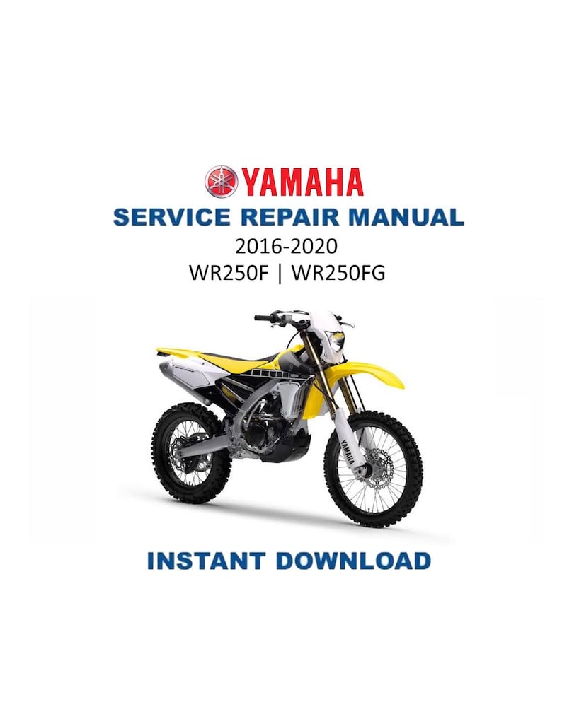 Yamaha WR250F WR250FG Service Manual PDF service repair manual cover