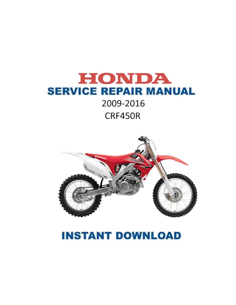 Honda CRF450R Service Manual PDF service repair manual cover