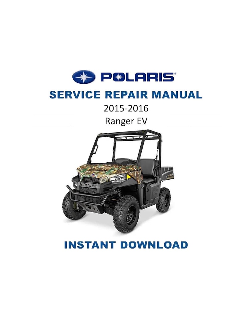 Polaris Ranger EV Service Manual PDF service repair manual cover