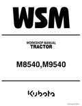 Kubota M8540, M9540 Tractor Workshop Service Manual PDF service repair manual cover