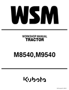 Kubota M8540, M9540 Tractor Workshop Service Manual PDF service repair manual cover